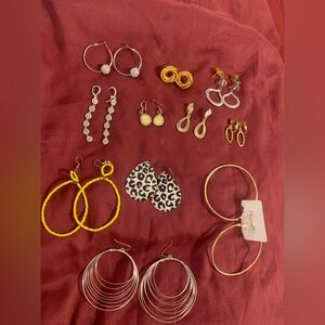 Bundle of Elegant Earring sets.  Total of 11 pairs $15 for all
